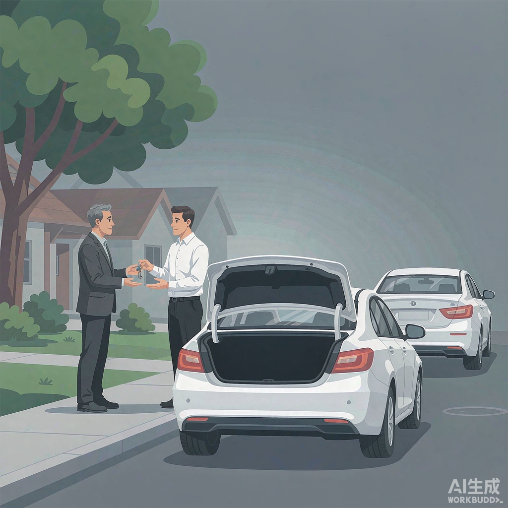 异地还车后工作人员核对车辆准备托运